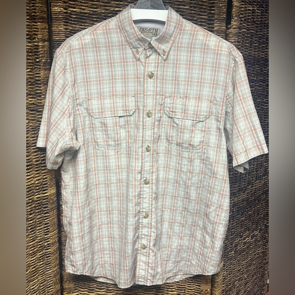 Duluth‎ Trading Co. - Mens button up shirt, Size:Medium, Poly Blend